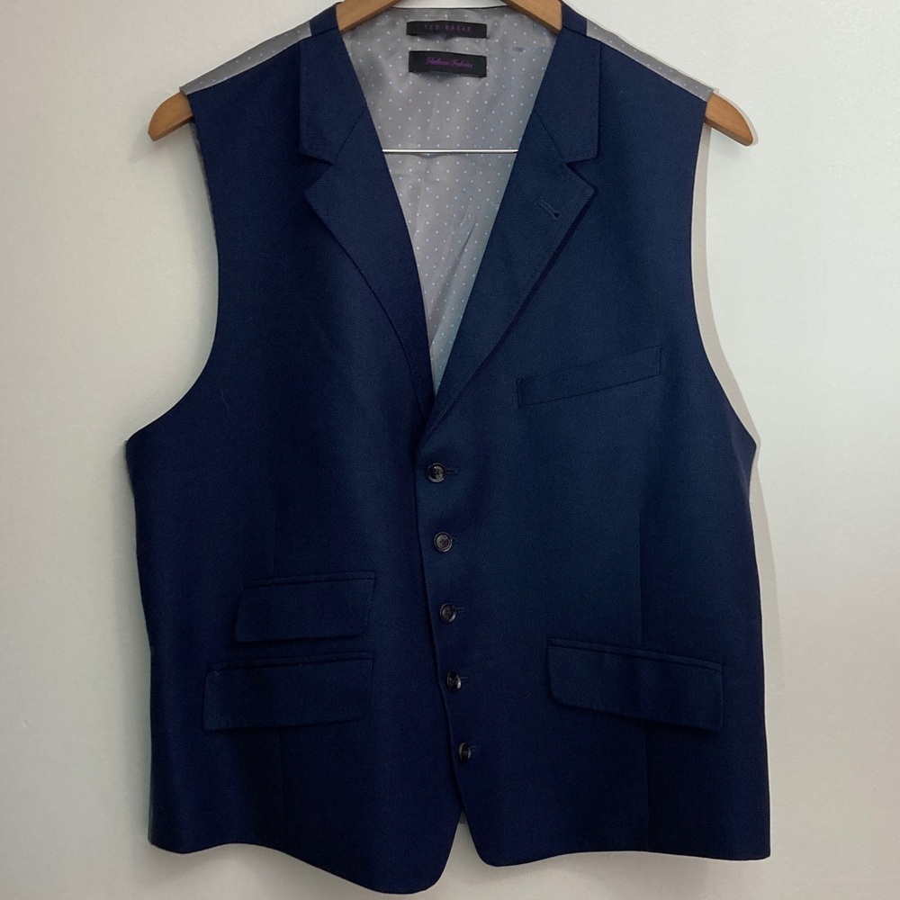 Ted Baker Blue and White Polka Dot Fabric